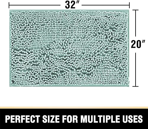 Miniatura 7 de Alfombras de baño Tapetes para baño antideslizante de chenilla de lujo alfombra de baño alfombra extra suave y absorbente Tapetes peludos lavables