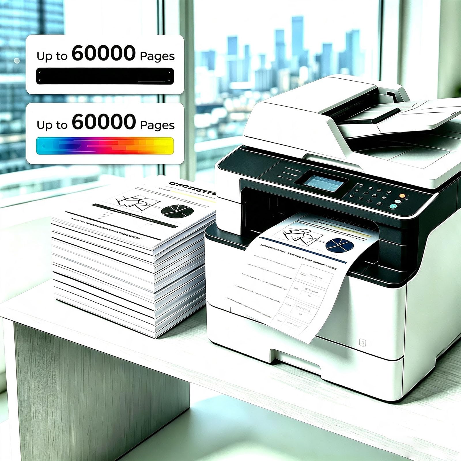 Cartuccia di toner DocuPrint CM405df CP405D CP405DF compatibile ad alta capacità nera, adatta per la fornitura di toner CT350983, alta produttività 60000 pagine, stampa trasparente