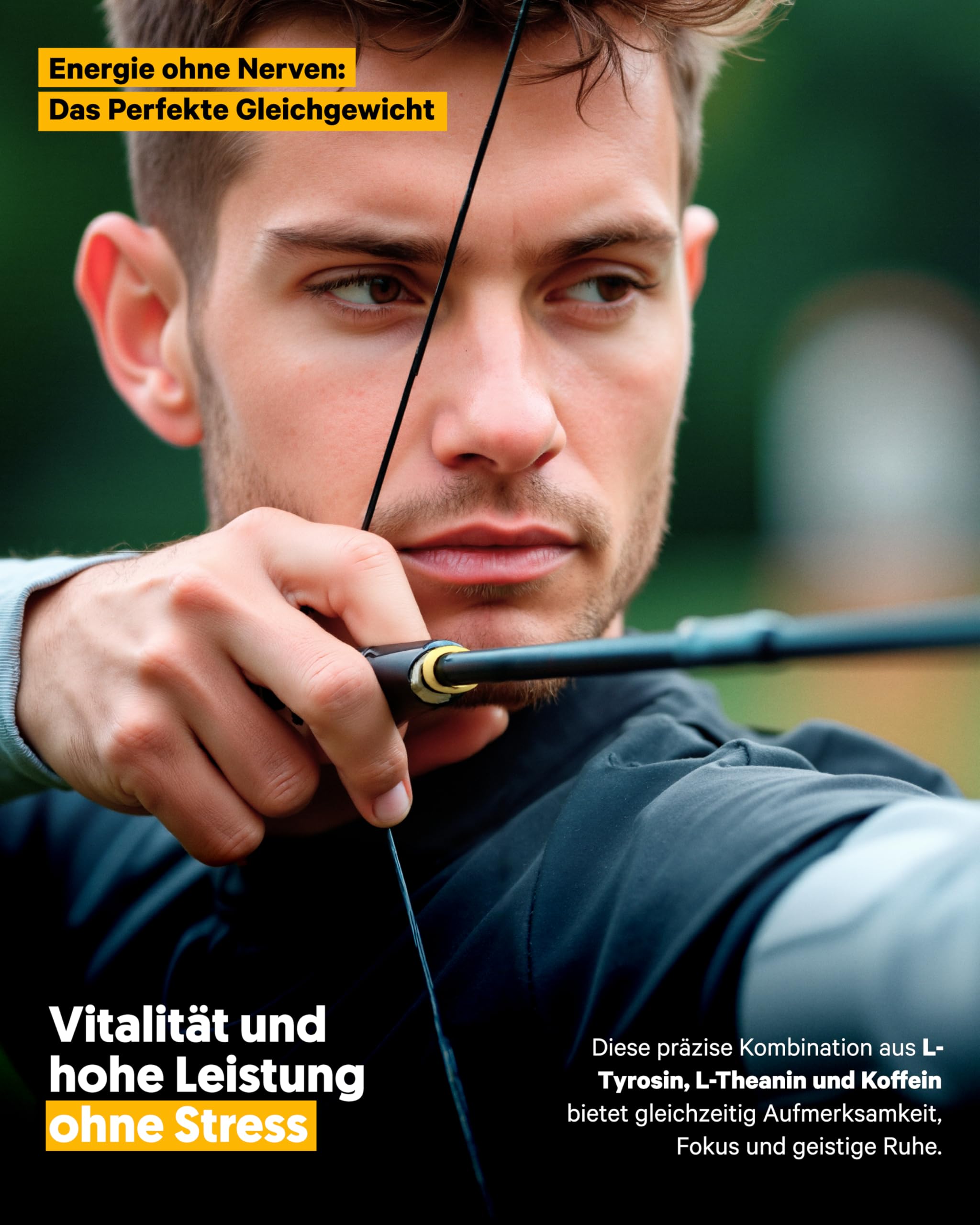 Nootropic Brain Booster - Konzentrations Tabletten mit Ginkgo Biloba, Tyrosin, L-Theanin & 130mg Koffein - Gedächtnis Tabletten für Dopamin & Fokus - NutriBrain