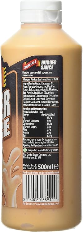 Crucials Burger Sauce 1 x 1 litre