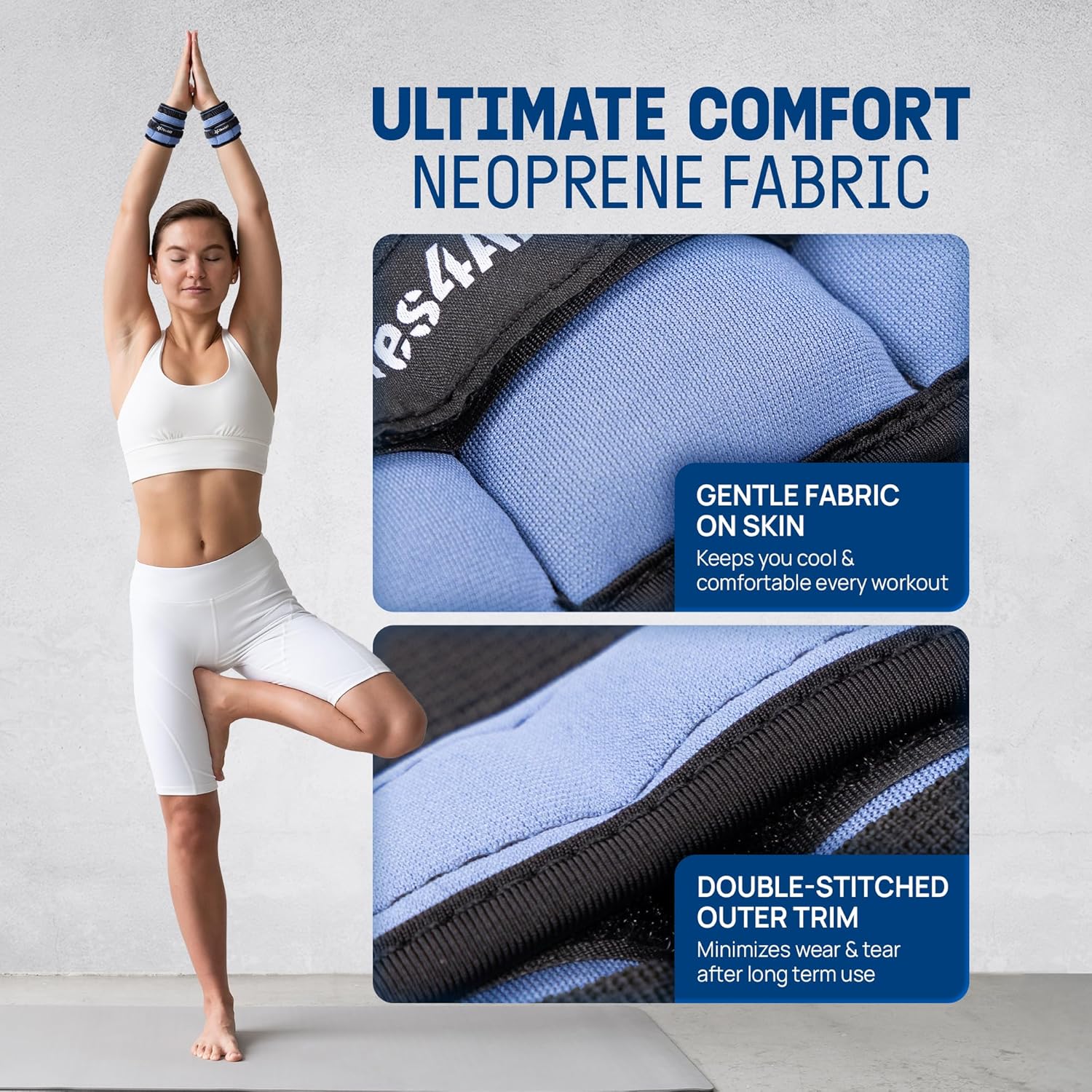 Yes4All Adjustable Wrist & Ankle Weights 3.5/5 LB Pair, Leg Weights for Women & Men, Weighted Arm Bands with Removable Sandbags for Fitness, Pilates, Walking, Strength Training - Versatile Colors