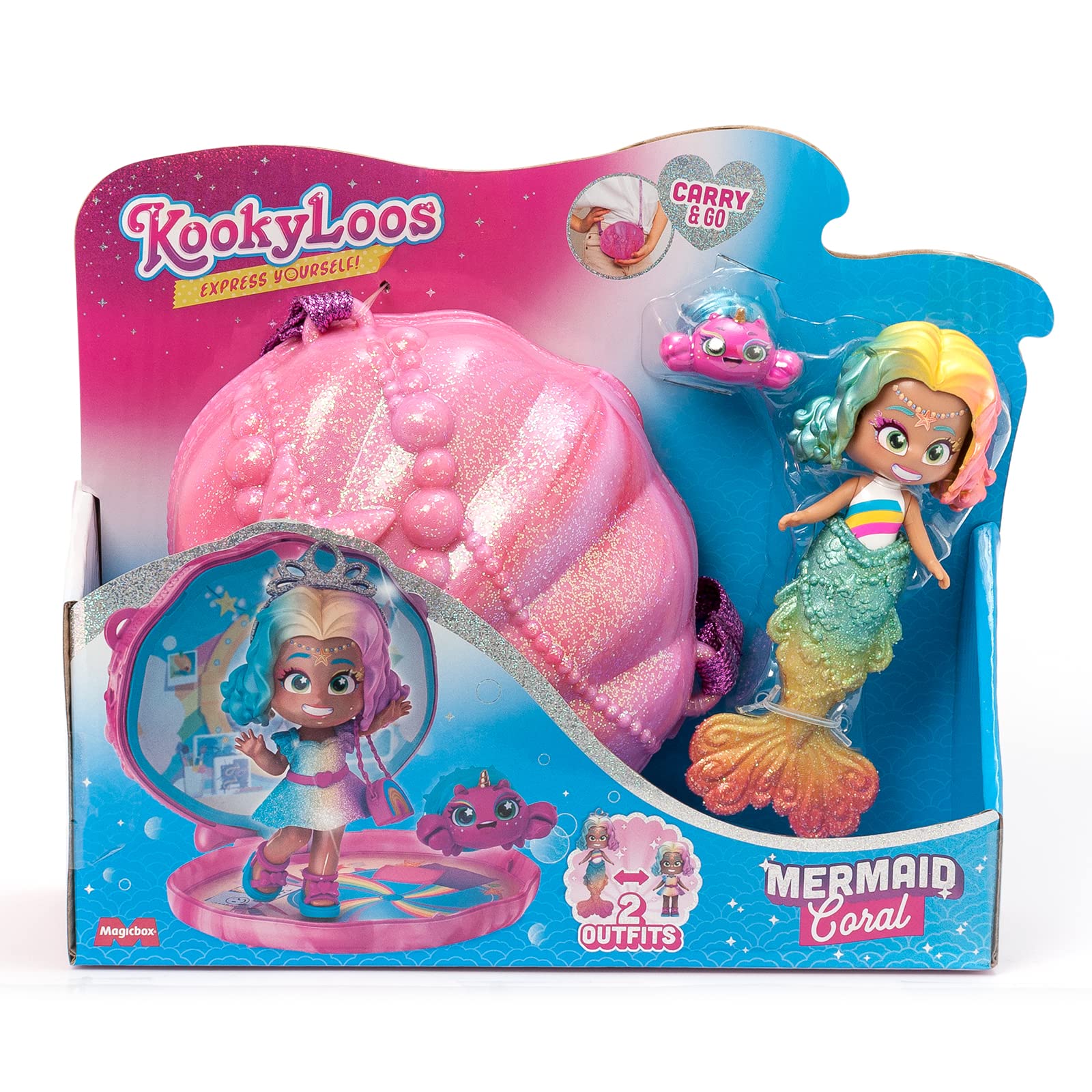 Kookyloos Kooky Mermaids Coral Lalka, Wielokolorowy, Od 3 Lat