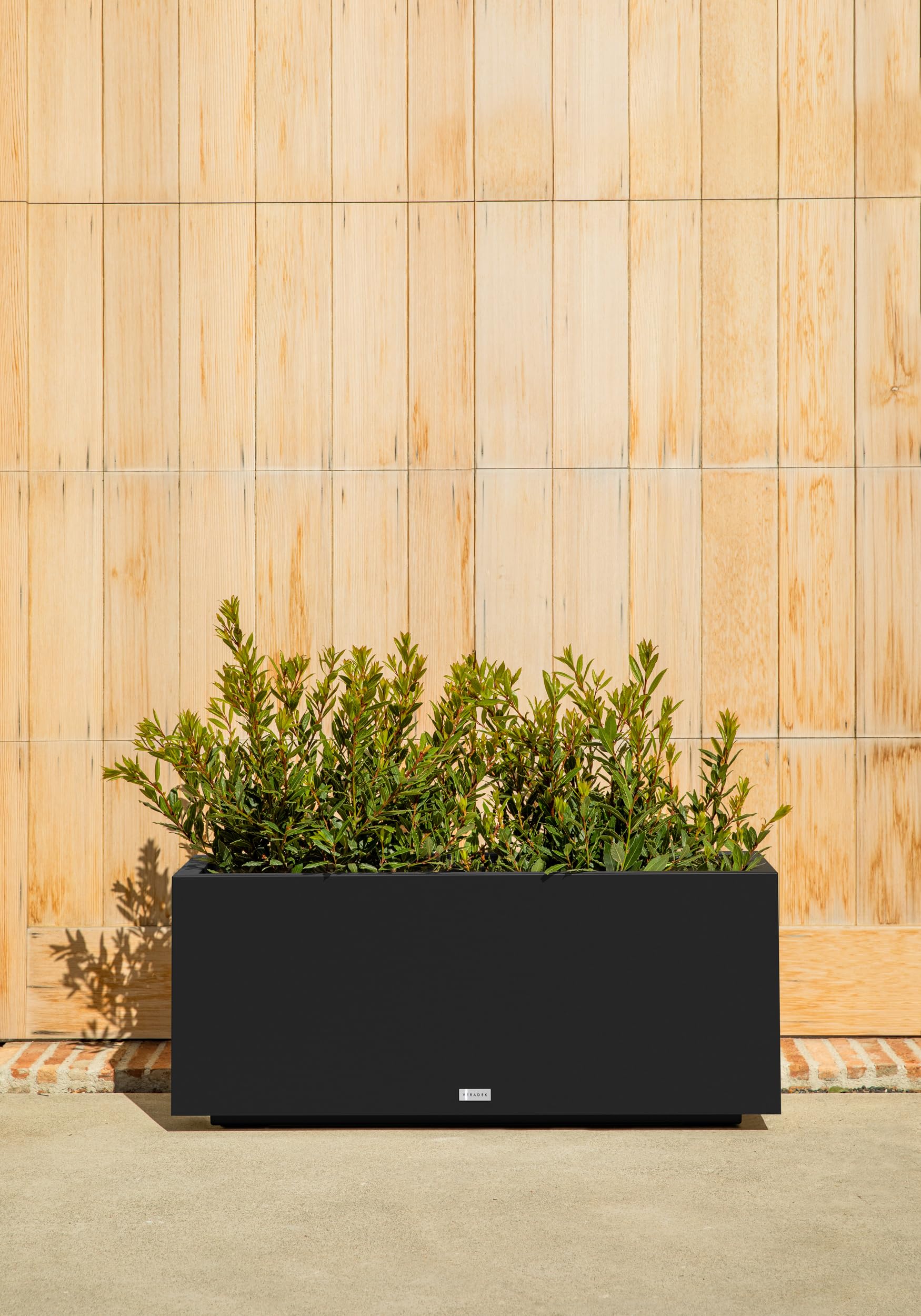 Veradek Block Series Long Box Planter - Rectangular Outdoor Planter | Made From Durable Plastic With Double-Walled Construction. Modern PorchPatio Decor for Plants and Flowers product thumbnail 6