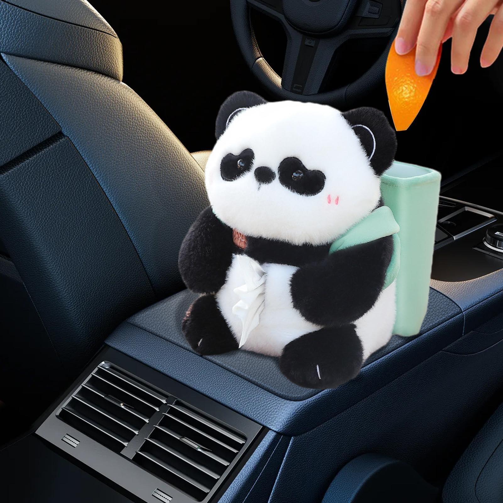Autogewebehalter süß - 2 -in -1 Plüsch Tierauto -Tissue -Box - Auto Armlehnengewebe, Tiergewebespender, dekorativer Organisator für Autozubehör
