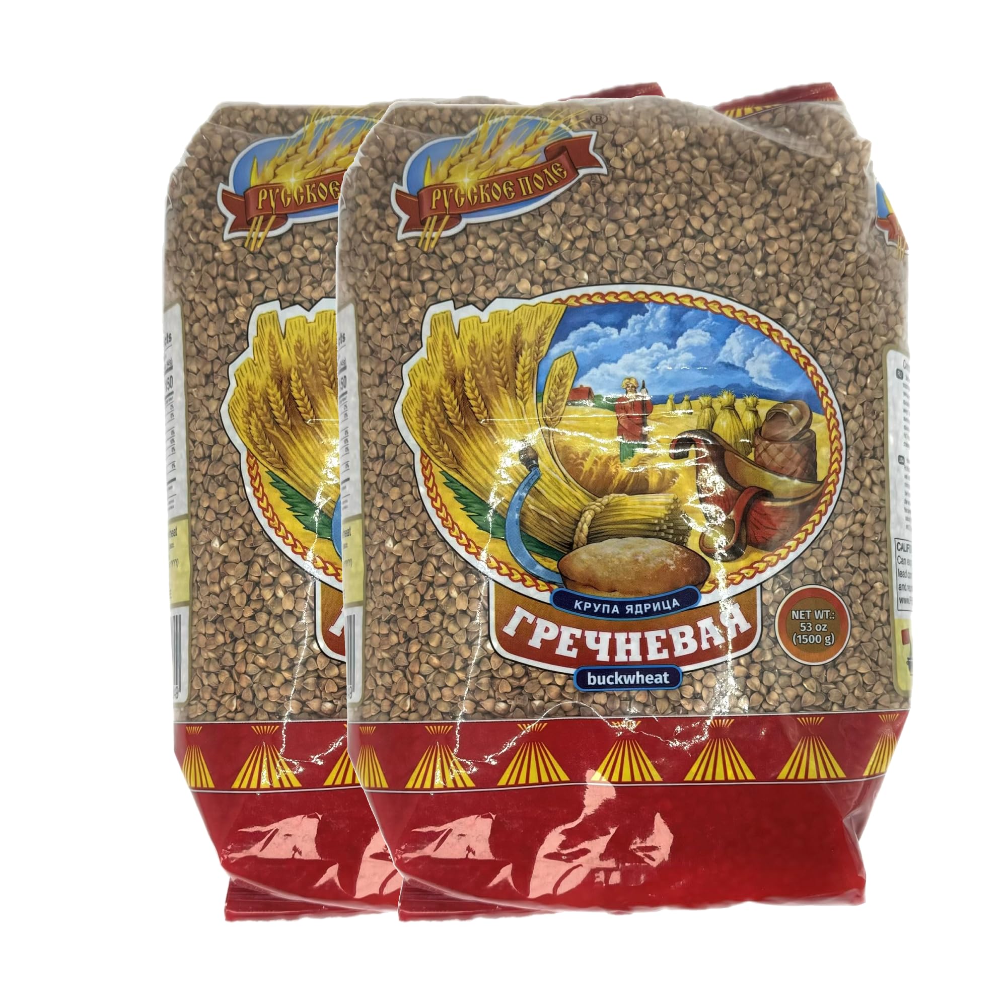 Russkoe Pole Buckwheat Groats, 53 oz (Pack of 2)