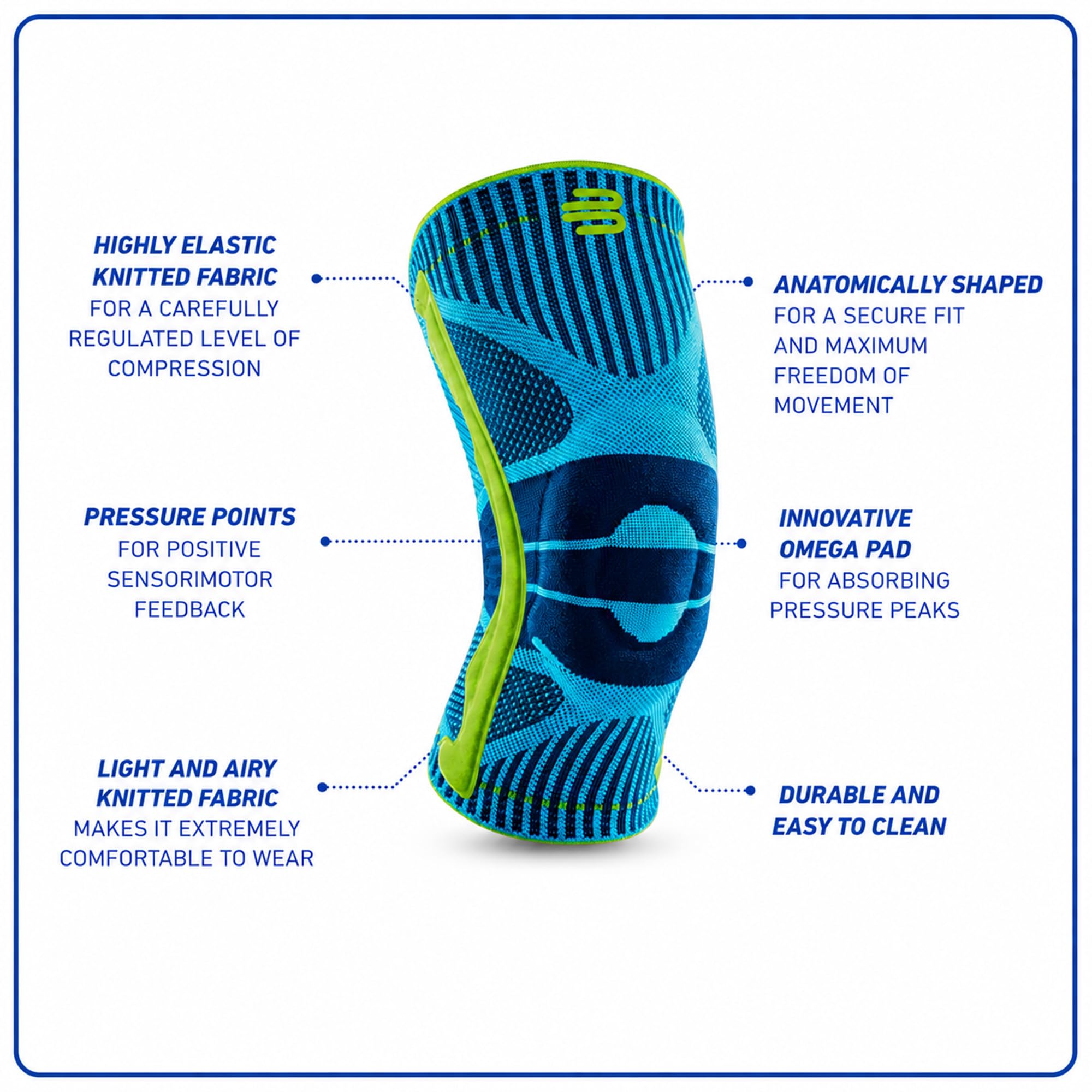 BAUERFEIND Genouillère Sports Knee Support Droit/Gauche