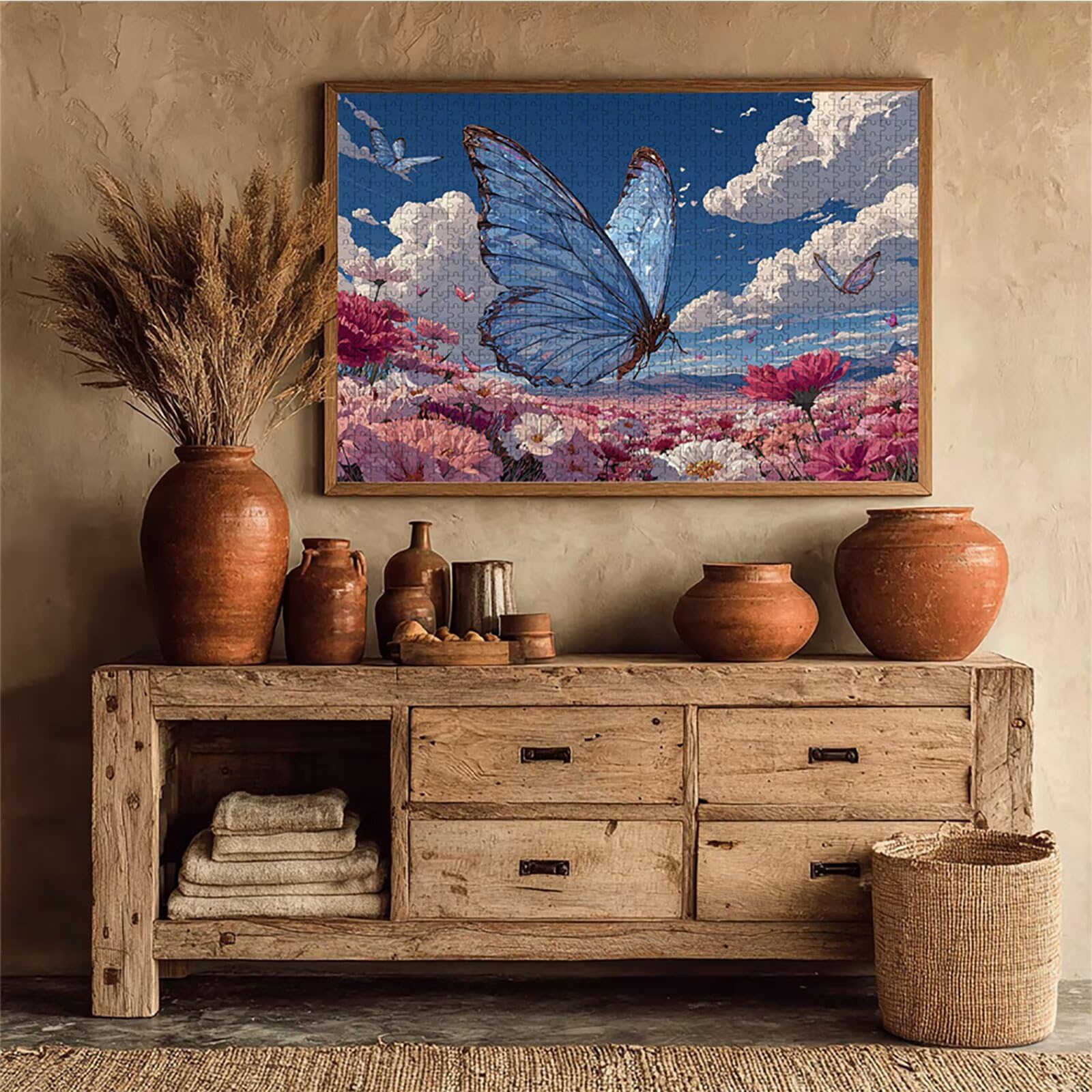 Puzzle z kwiatami, 2000 elementów dla dorosłych, drewniane puzzle "zrób to sam", 99 x 70 cm, drewniane puzzle dla całej rodziny, sprytne zagadki, dekoracyjne puzzle i prezenty, gra zręcznościowa
