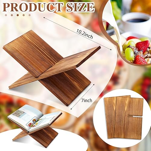 Miniatura 2 de Geetery Soporte para libros de lectura, soporte abierto para libros de texto abierto y cerrado, libro de cocina, revistas, libros de texto, recetas