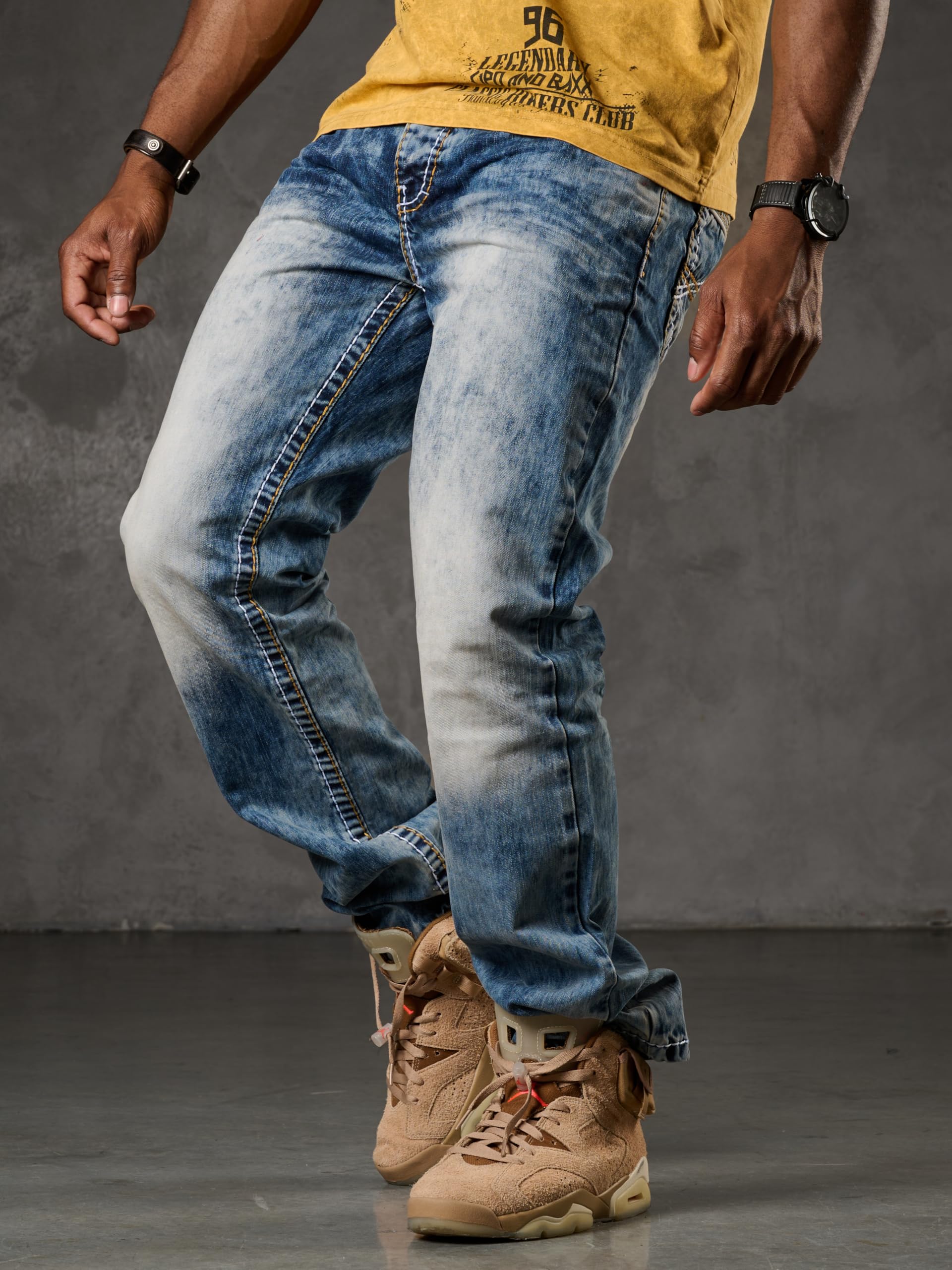 Cipo & Baxx Vaqueros para Hombre | Varios diseños con detalles desgastados, lavado a piedra y cargo, costuras decorativas, bolsillos y cremalleras