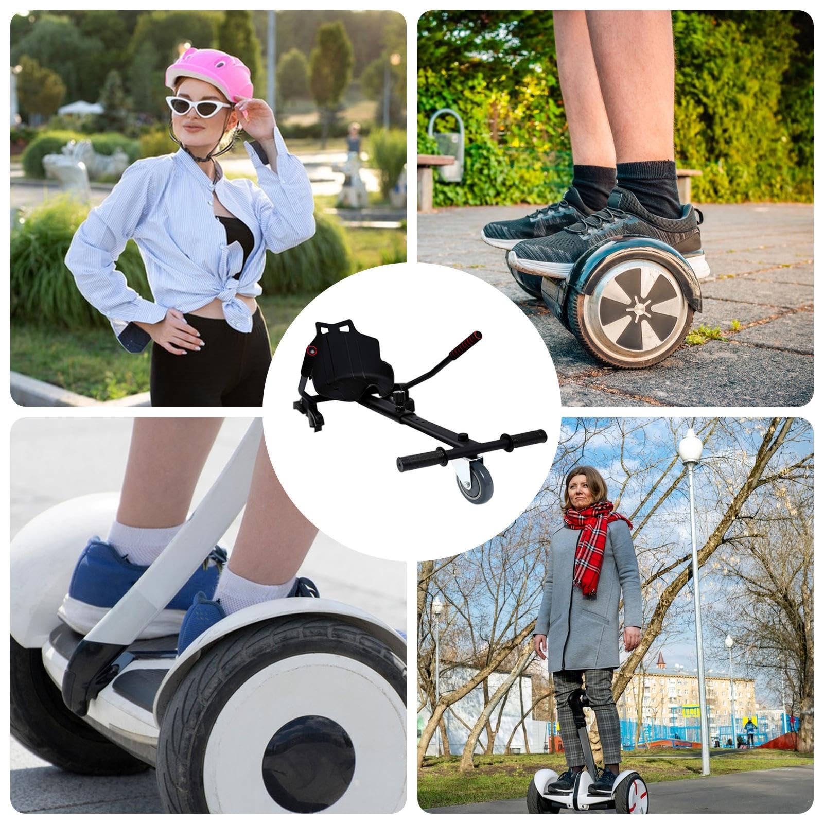 Attacco per Hoverboard, Attacco per Hoverboard | Attacco per sedile scooter,Accessorio per attacco sedile kart hoverboard con lunghezza regolabile per scooter bilanciato da 6