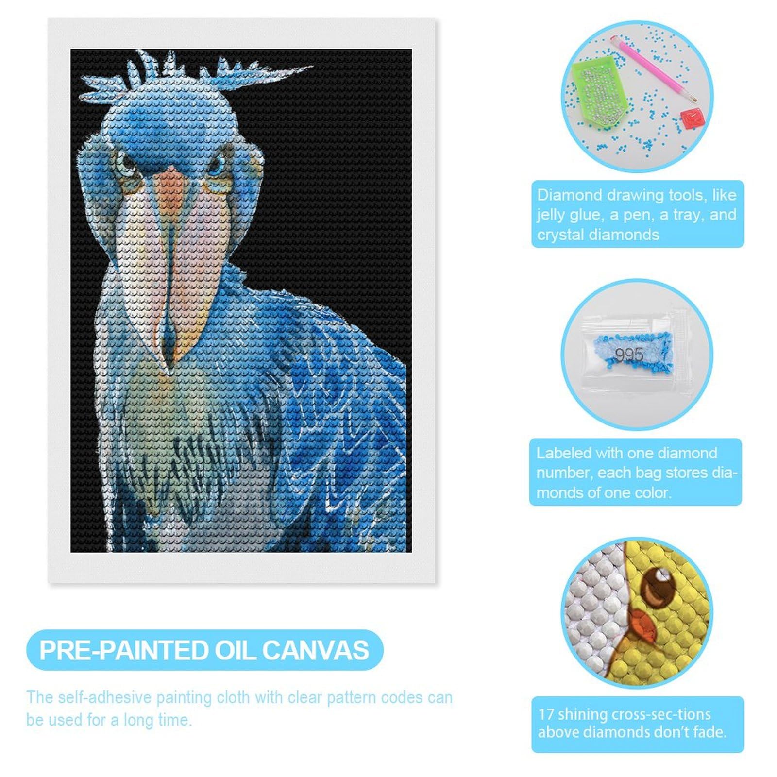 Amazon | 鳥類 ハシビロコウ (2) ダイヤモンドアートダイヤモンド