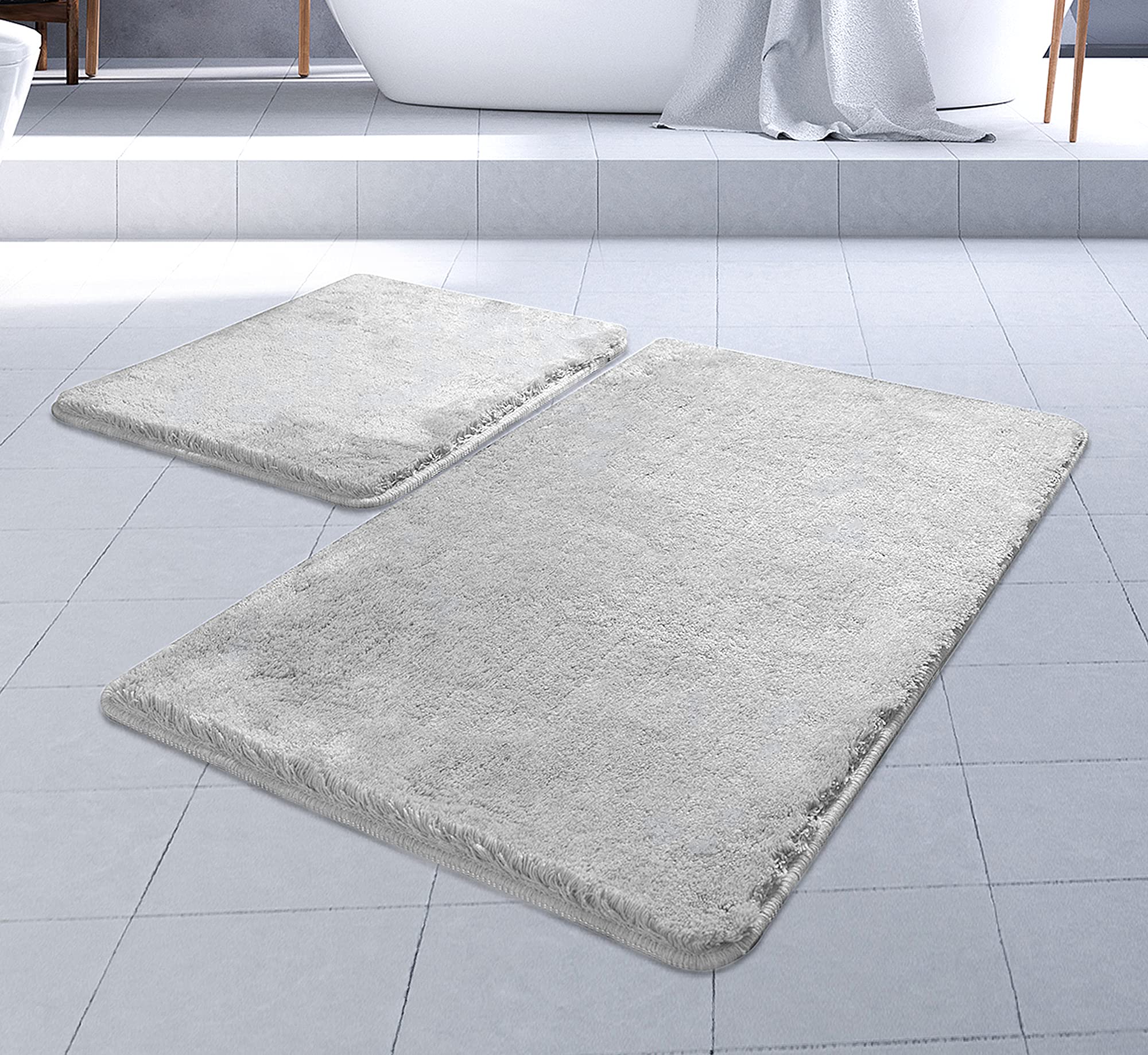 Badezimmerteppich Aus Weichem Polyester – Rutschfeste, Saugfähige Matte Für Dusche & Badewanne