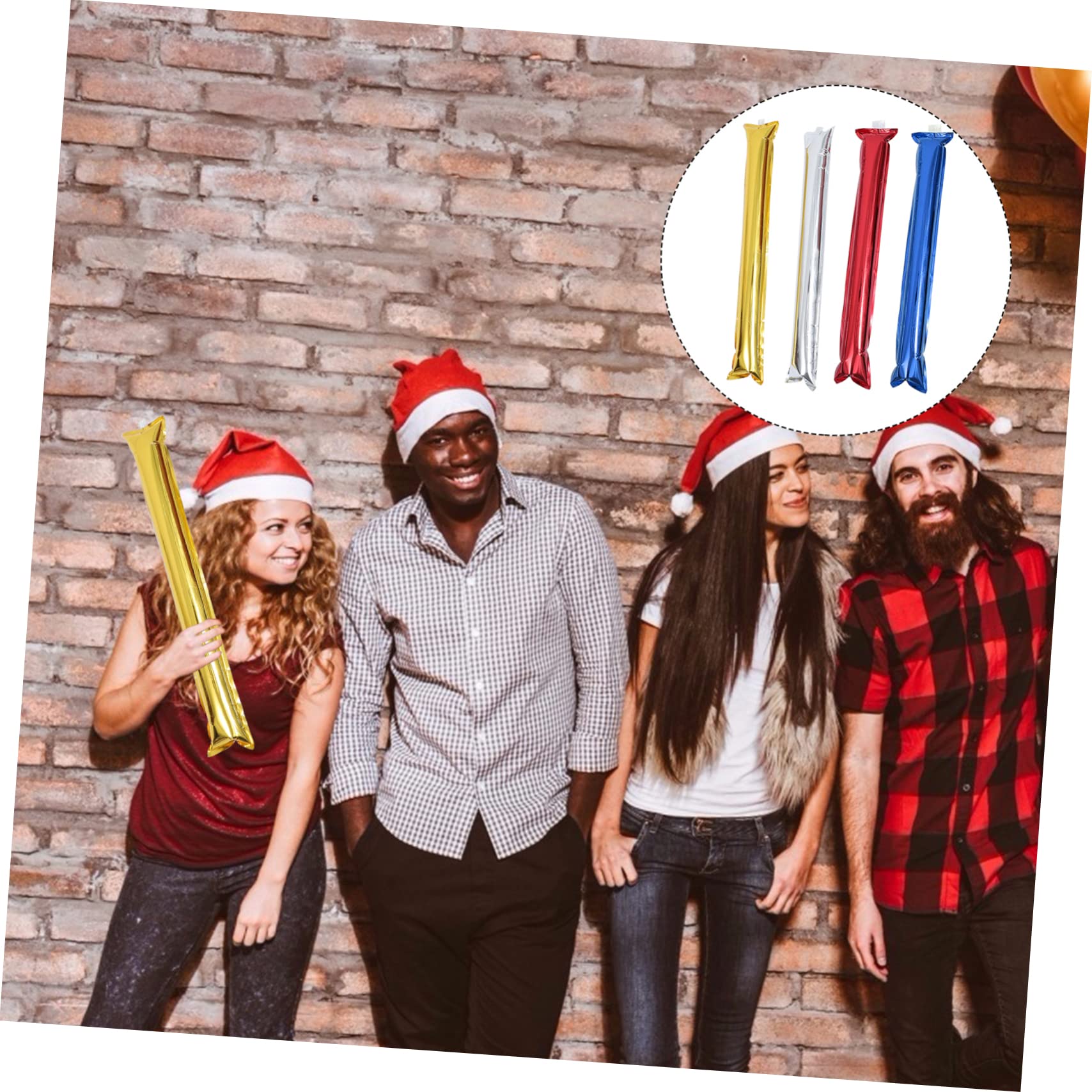 Toyvian 1set Inflatable Cheering Sticks Long Balloons for Sports Events Concerts Competitions Lightweight Noisemakers for Adults 24pcs