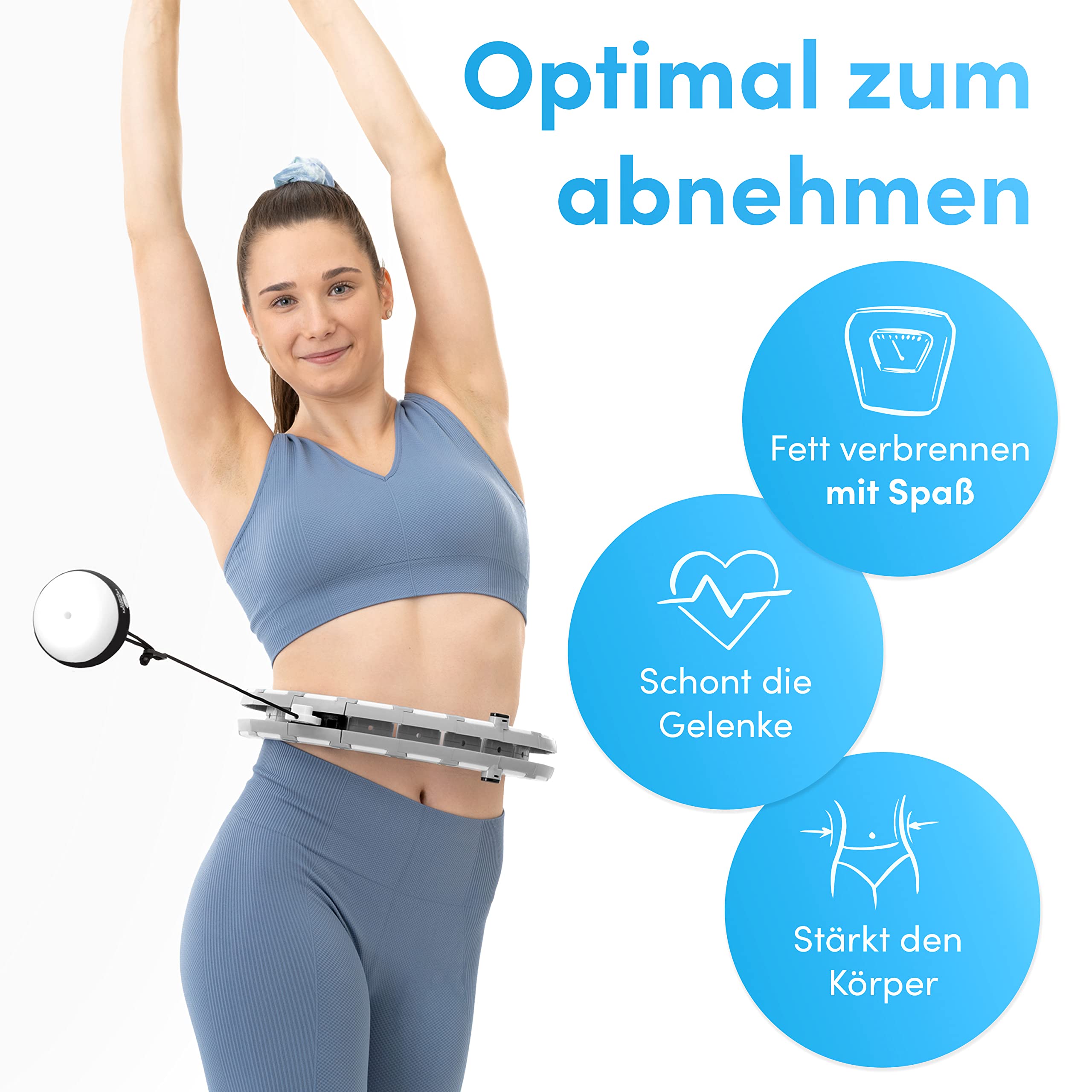 STREYDA ® Premium smart Hula Hoop, Hula Hoop Reifen Erwachsene aus hochwertigem Silikon - Hoola Hoop Reifen Erwachsene optimales Hullahub Reifen zum abnehmen