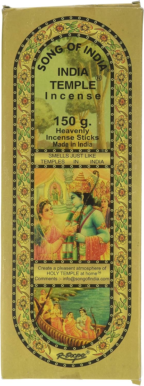 Song of India India Temple Incense 150g - 120 Stick Large Box (3 Pack)