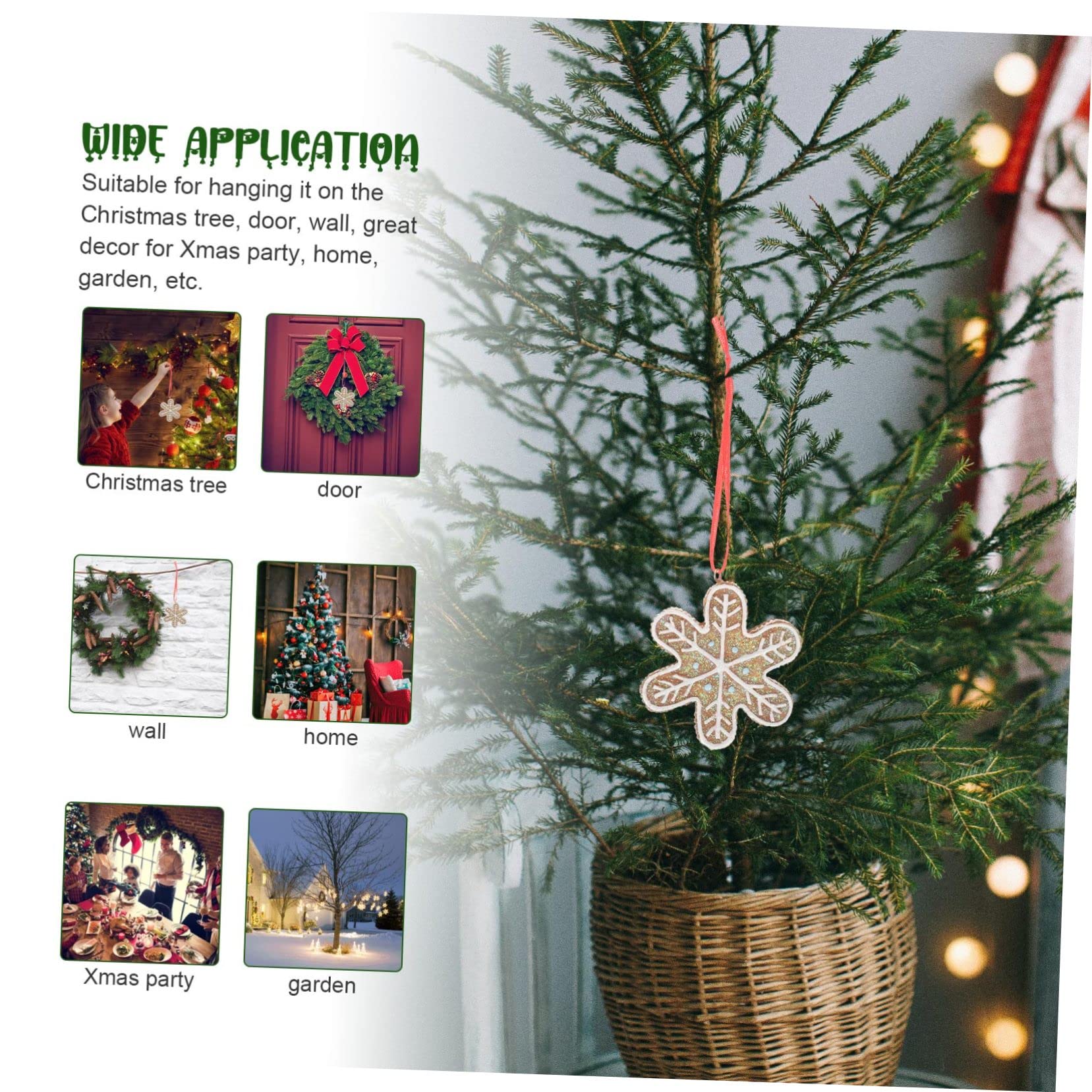 PRETYZOOM 5st Christbaumschmuck Weihnachtsschmuck Räumung Hängende Verzierung Der Weihnachtssüßigkeit Weihnachten Hängender Lebkuchen Weihnachtsbaum-Lebkuchen Minifiguren Light Brown Harz