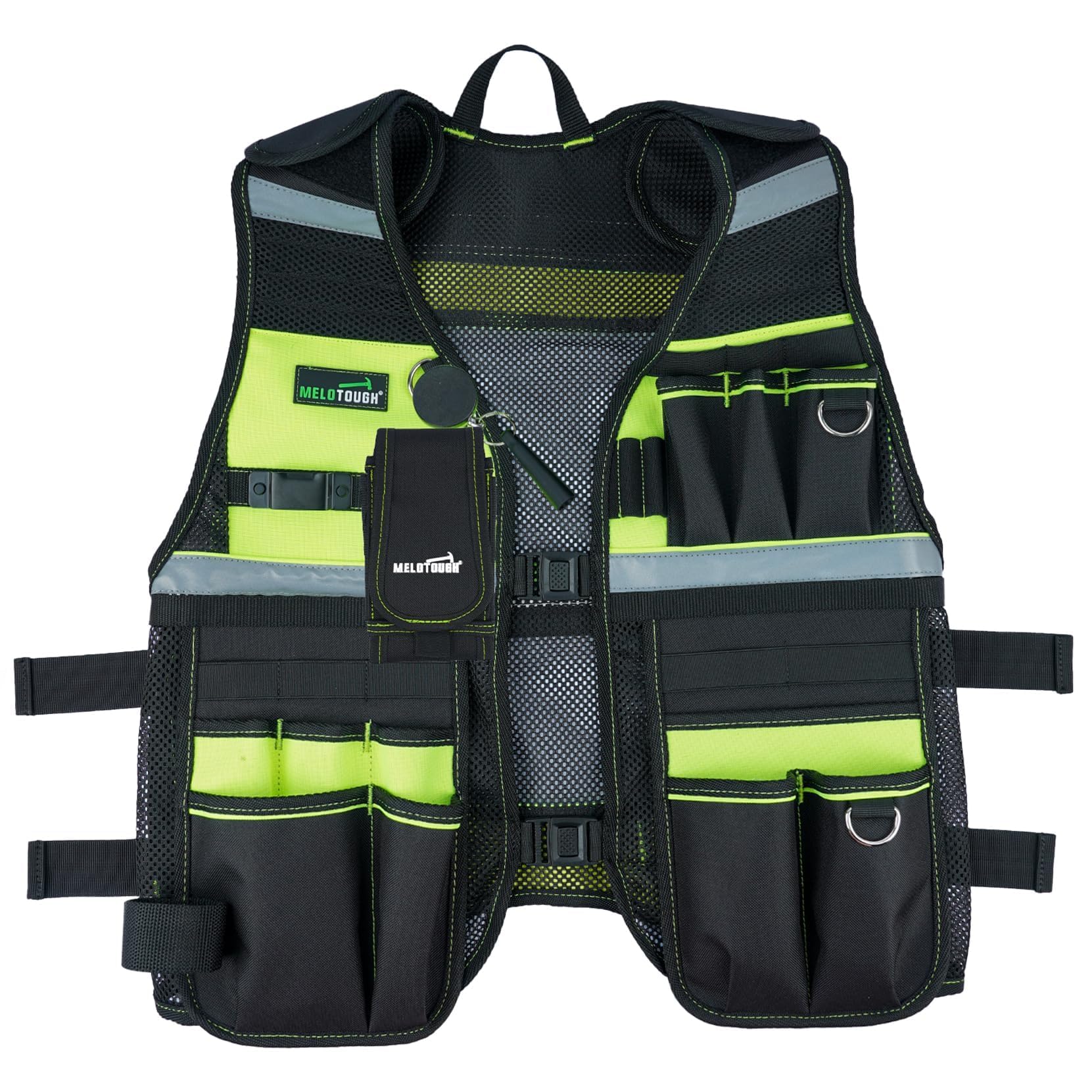 MELOTOUGH Tool Vest Reflective Safety Tool Vest with Removable