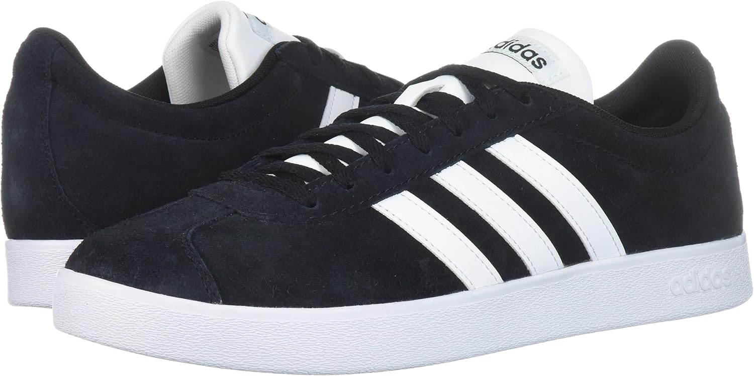 adidas Men's Vl Court 2.0 Sneaker 8 Black/White/White