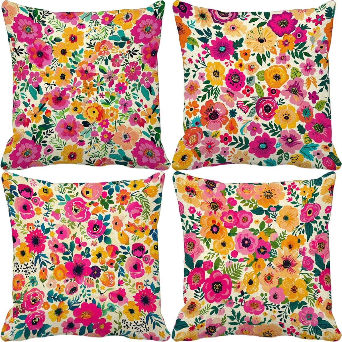 Housse coussin exterieur impermeable 40x40 lot de 4 contre la pluie et taches