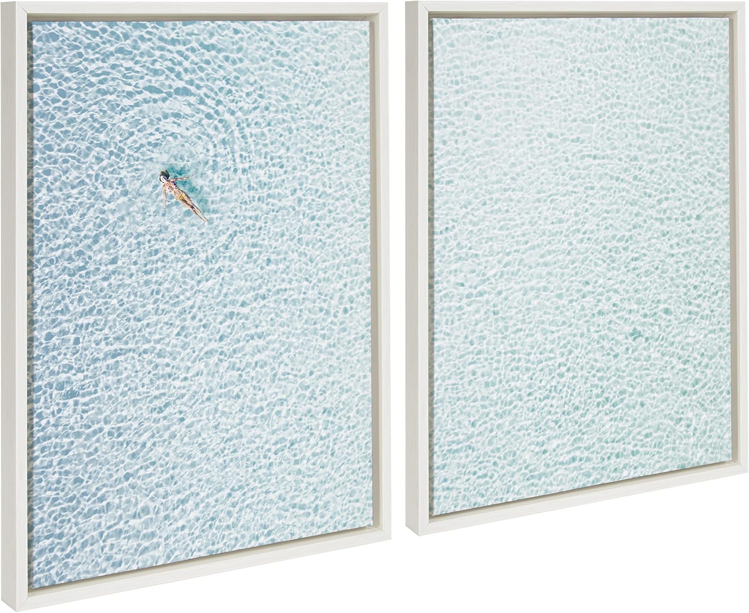 Amy Peterson Turquoise Waters Woman Floating Canvas Print Set