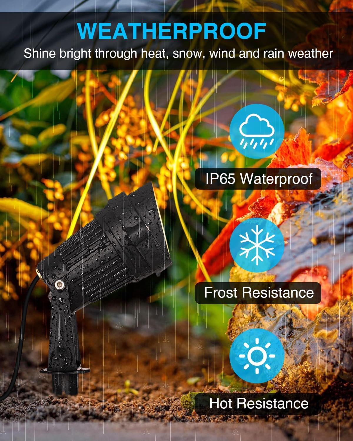 SUNVIE Dusk to Dawn Outdoor Lighting 120V LED Spot Lights Outdoor Landscape Spotlights with Photocell Sensor Waterproof Outdoor Spot Lights for Yard 7W Outdoor Spotlight Flag Light for Garden Tree