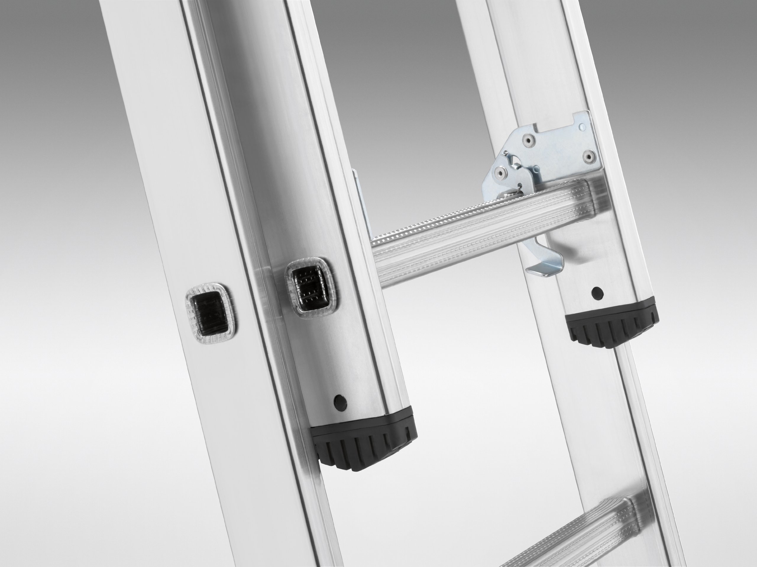 Hailo – Scala combinata in alluminio L680 3 pezzi 3 x 11 gradini, metallico, 1033 – 701