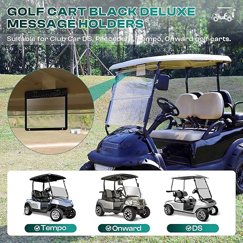 Miniatura 7 de Drive-up Carrito de golf Negro Deluxe Mensaje Titular para Club Car Modelos 101808302