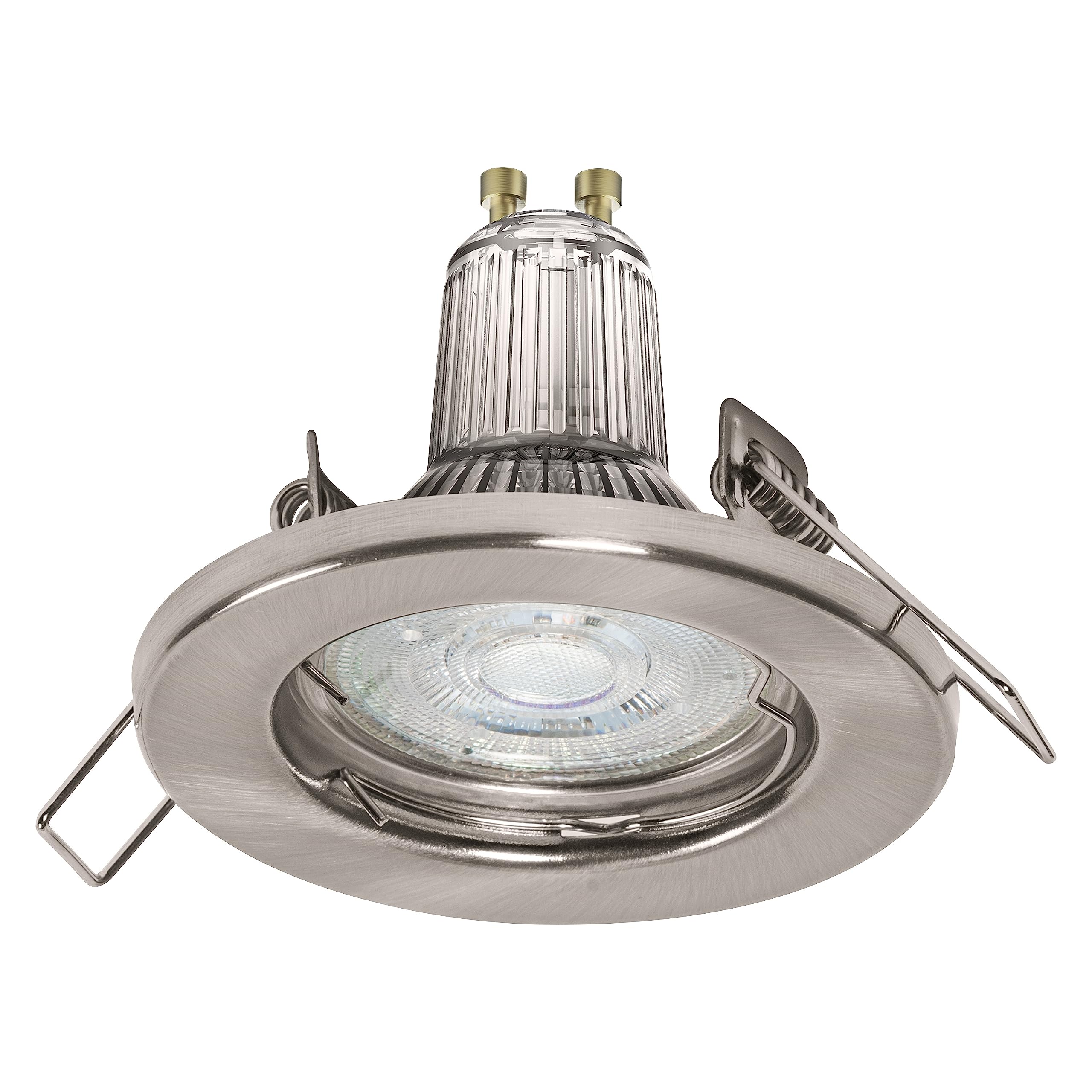 LEDVANCE Spot Subsiders in 5-Pack, Including 5X Gu10 Lamps (5X 2.6W), Brushed Nickel, Metallic Housing, Ip20 Protection - Image 3