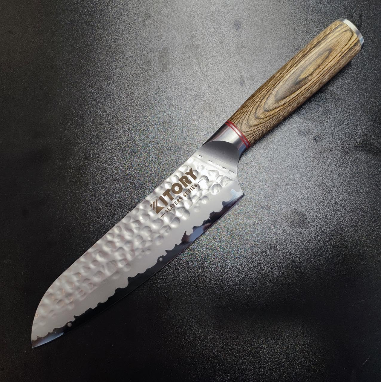 Kitory Santoku Knife 7 inch, Japanese Kitchen Chef`s Knife