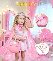 Vista 2 de Kit de maquillaje para niñas BIBUTY, juguetes de princesa, maquillaje de juego de simulación, juguetes de maquillaje para niñas