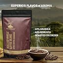 MokkaFarms Roasted Whole Coffee Beans 100g | 50% Arabica & 50% Robusta | Medium-Dark Roast, Sundried/Cherry, A/AA Grade | Freshly Roast Estate Coffee | Strong Flavor & Aroma | Farm to Fork Quality gallery image