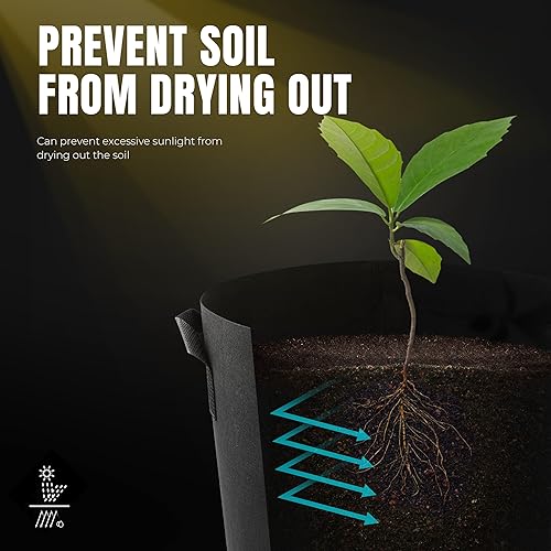 Miniatura 6 de YOOFAN Grow Bags  Premium Fabric Pots, 5 Gallon Capacity, Ideal for Plant Growth, Compatible with Vegetables, Mushrooms, Potatoes, Strawberries,