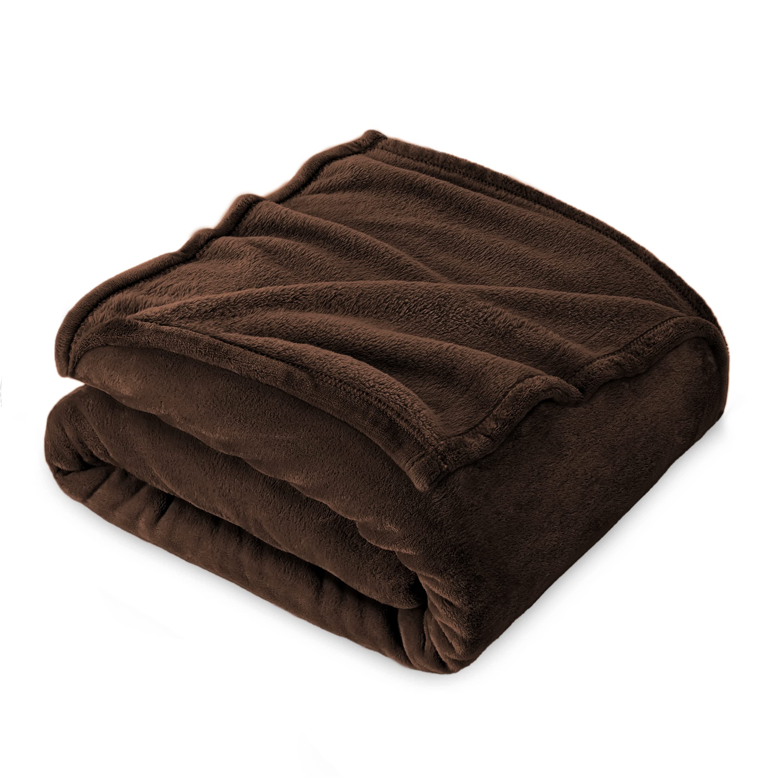 FARFALLAROSSA Cuddly, Fluffy Blanket, 130 x 160 cm, Small Fleece Sofa & Couch Blankets, Oeko-Tex, Super Soft, as Sofa Throw, Brown