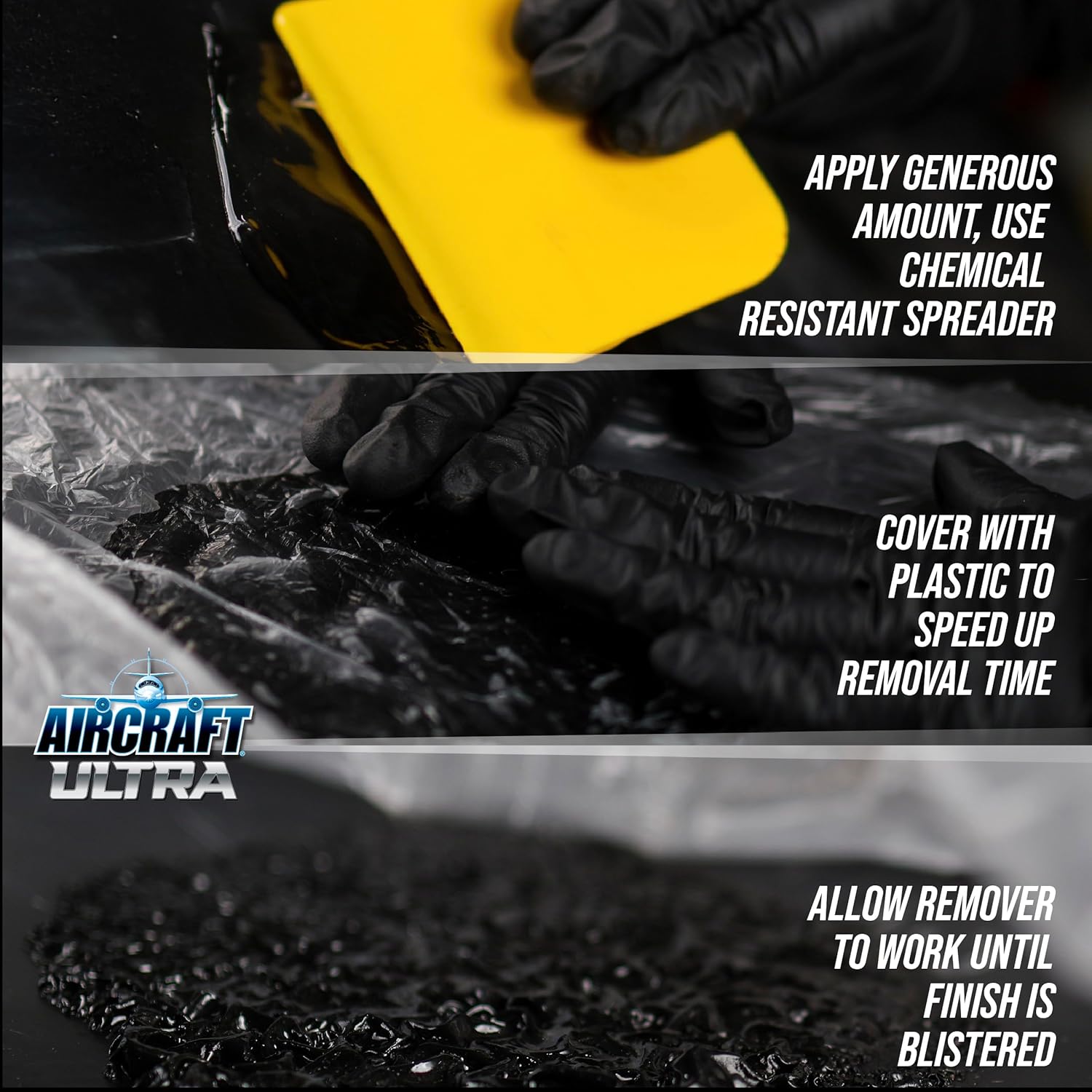 KLEAN-STRIP Aircraft Ultra Paint Remover - Powerful Formula Strips Automotive & Metal Coatings, Visible Lifting, Fast-Acting - 1 Quart