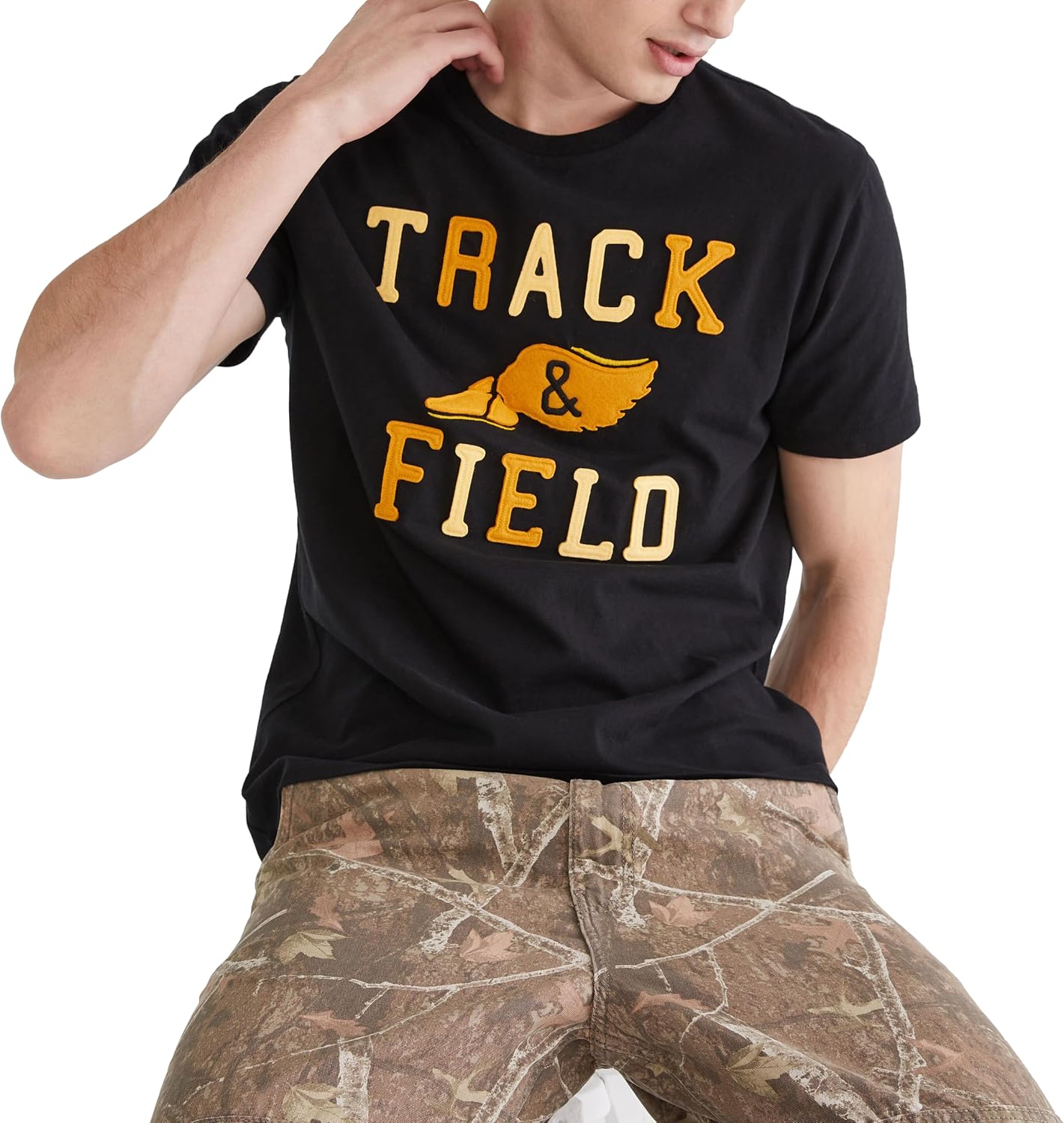 AEROPOSTALE Men's L2 Track and Field Short Sleeve Tee