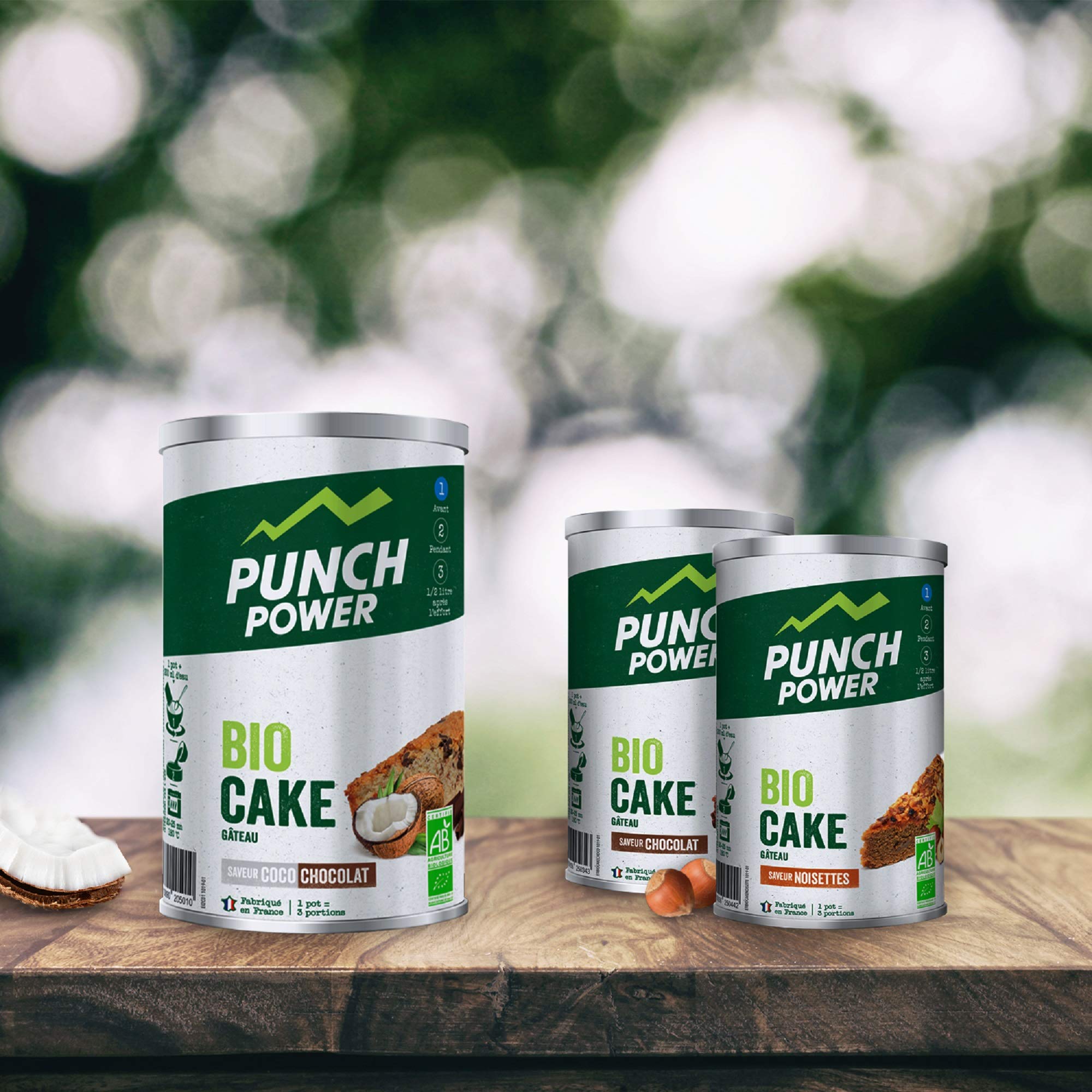 PUNCH POWER - Biocake - Chocolat - Pot 400g - Préparation Pour Gâteau pour sportifs - Glucides Complexes - Bio - Sans Gluten - Marque Française