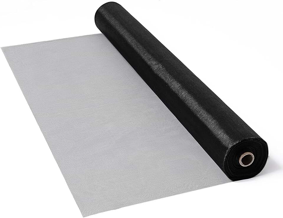 36 in x 100 ft Fiberglass Window Screen Mesh, Window Screen Replacement, Screen Door Mesh, Screen Mesh Roll, Porch Screens for Patios Outside Outdoor, Heavy Duty Window Screens for House Windows