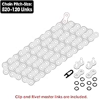 Vista 2 de Caltric Kit de cadena de transmisión y piñones de junta tórica roja compatible con Yamaha Raptor 660 Yfm660R Yfm-660R 2001-2005