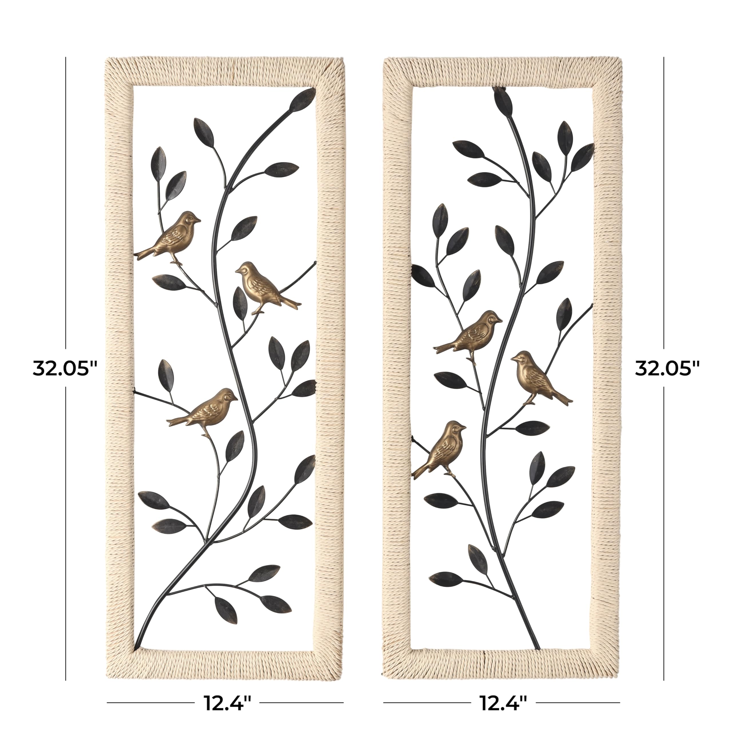 KUWIVO Metal Wall Art - Rustic Cattails & Leaves Sculpture With Distressed Finish - View #9