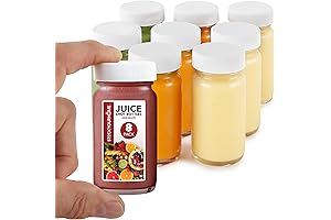8-Pack Glass Shot Bottles for Juice Shots