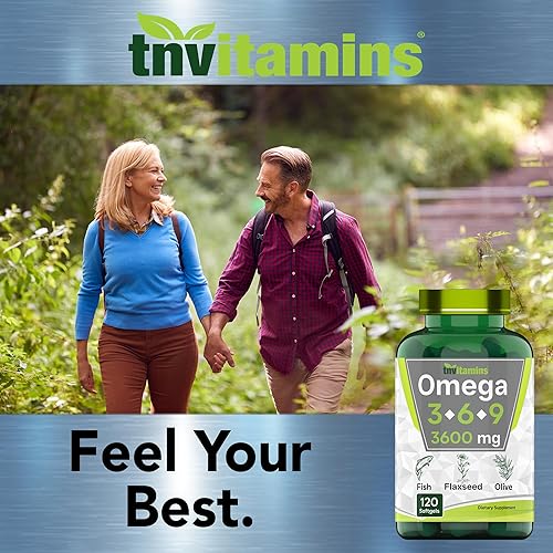 Miniatura 4 de Triple Omega 3 6 9 3600 mg x 120 cápsulas blandas  Ácidos grasos esenciales Omega de aceite de pescado (EPA y DHA), aceite de linaza (ALA y LA) y