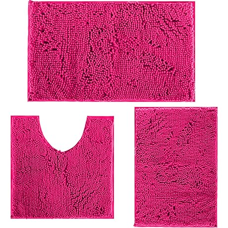 Soft Pink Anti-Slip Bath Rugs