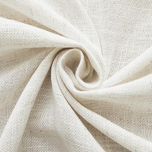 Miniatura 8 de RYB HOME - Cortinas traslúcidas de lino natural para sala de estar, filtrantes de luz, cortinas aireadas para ventana de dormitorio, 52 pulgadas de