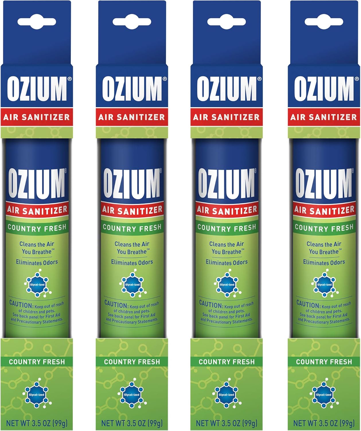 Ozium Air Sanitizer & Odor Eliminator for Homes, Cars, Offices and More, Country