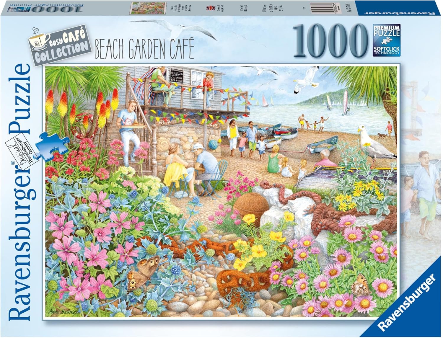 Ravensburger Cosy Café No.1 Beach Garden Café 1000 Piece Jigsaw Puzzles for Adults and Kids Age 12 Years Up