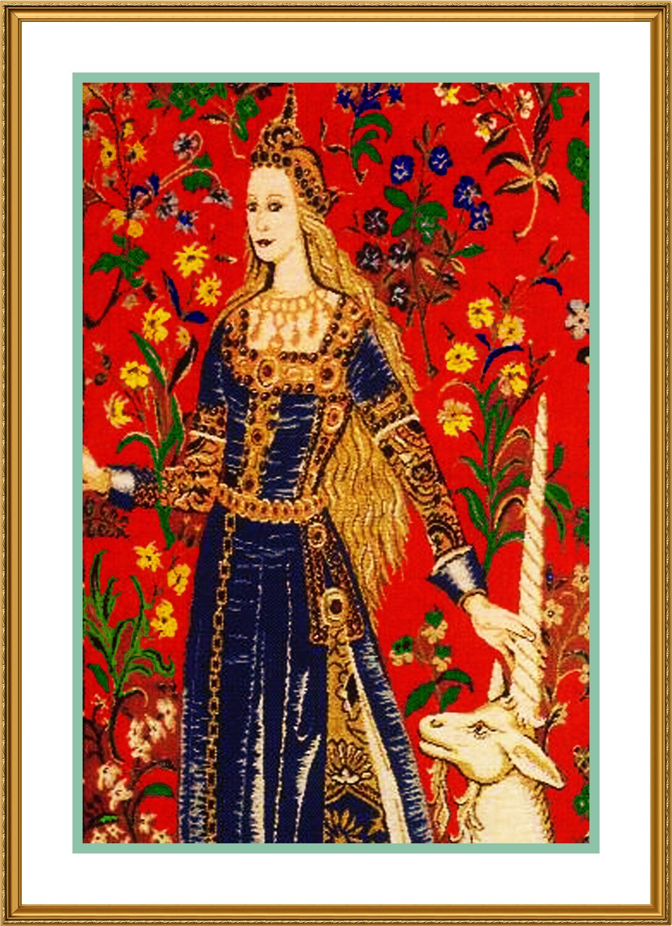 Orenco Originals Detail from The Touch Panel from The Lady The Unicorn Tapestries Counted Cross Stitch Pattern