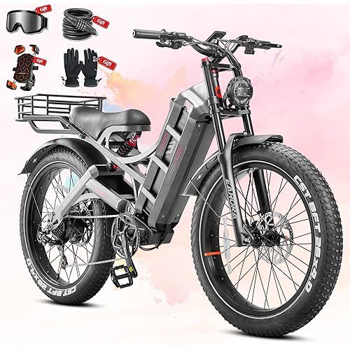 eAhora 2026 Romeo Pro 3/2 50-46Mph Electric Bike for Adults 5600W/4000W/2500W Dual Motor Ebike 60V/80Ah 52V/70Ah Long Range Fat Tire Full Suspension Electric Mountain Bicycle