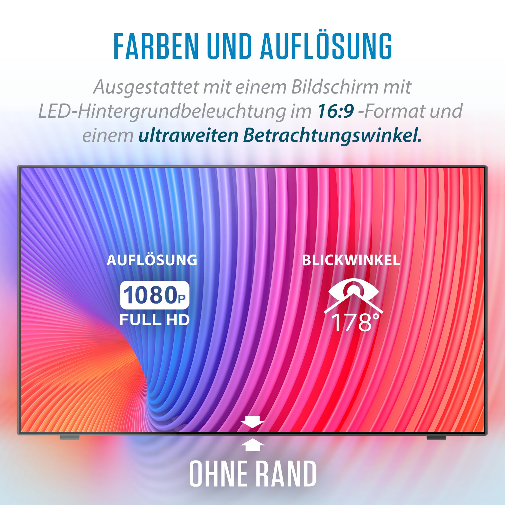 Atlantis Touch-Monitor 22 Zoll Full HD mit 10-Punkt-Touch, Glas 7H
