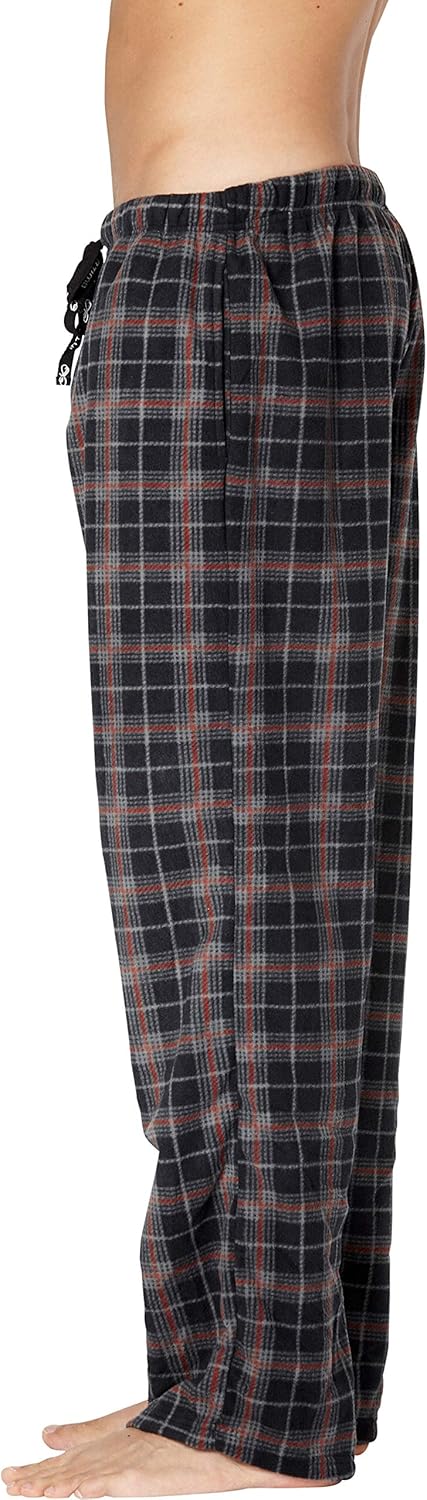 INTIMO mens Microfleece Plaid Lounge Pant - Image 3