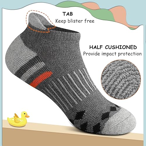 Miniatura 2 de Comfoex 10 pares de calcetines de tobillo atléticos para niños grandes y pequeños calcetines de algodón medio acolchados